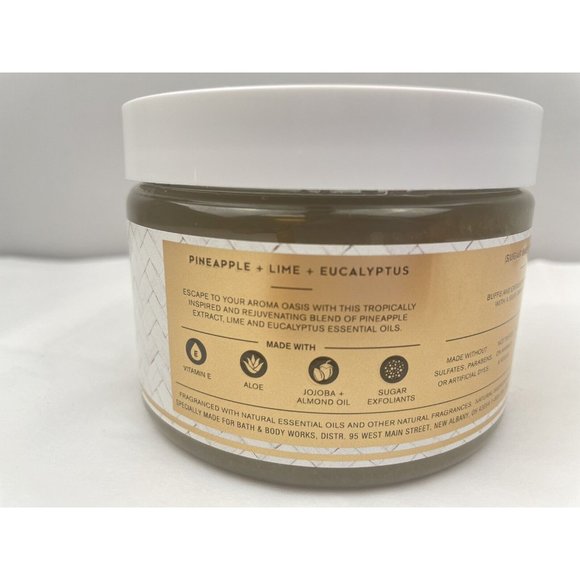 BATH & BODY WORKS  AROMA OASIS-PINEAPPLE +LIME +EUCALYPTUS  SUGAR BODY SCRUB - Picture 5 of 6